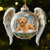 Custom Photo Acrylic Ornament - Personalized Pet Christmas Memorial Sympathy Gifts For Dogs, Cats - Forever Cherished In Paw Prints