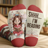 Custom Kid Crew Socks - Personalized Bookish Gifts For Book Lovers, Bookworms, Readers - Bookmark My Little World