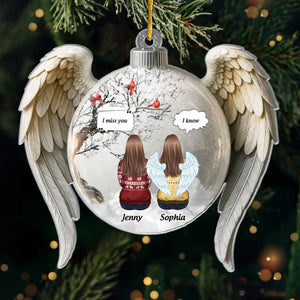 Custom Cardinal Acrylic Ornament - Personalized Christmas Memorial Sympathy Gifts For Loss Of Mom, Dad - Your Memory Shines Brightly