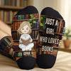 Custom Kids Crew Socks - Personalized Bookish Gifts For Book Lovers, Bookworms, Readers - Chapter On, Chaos Off