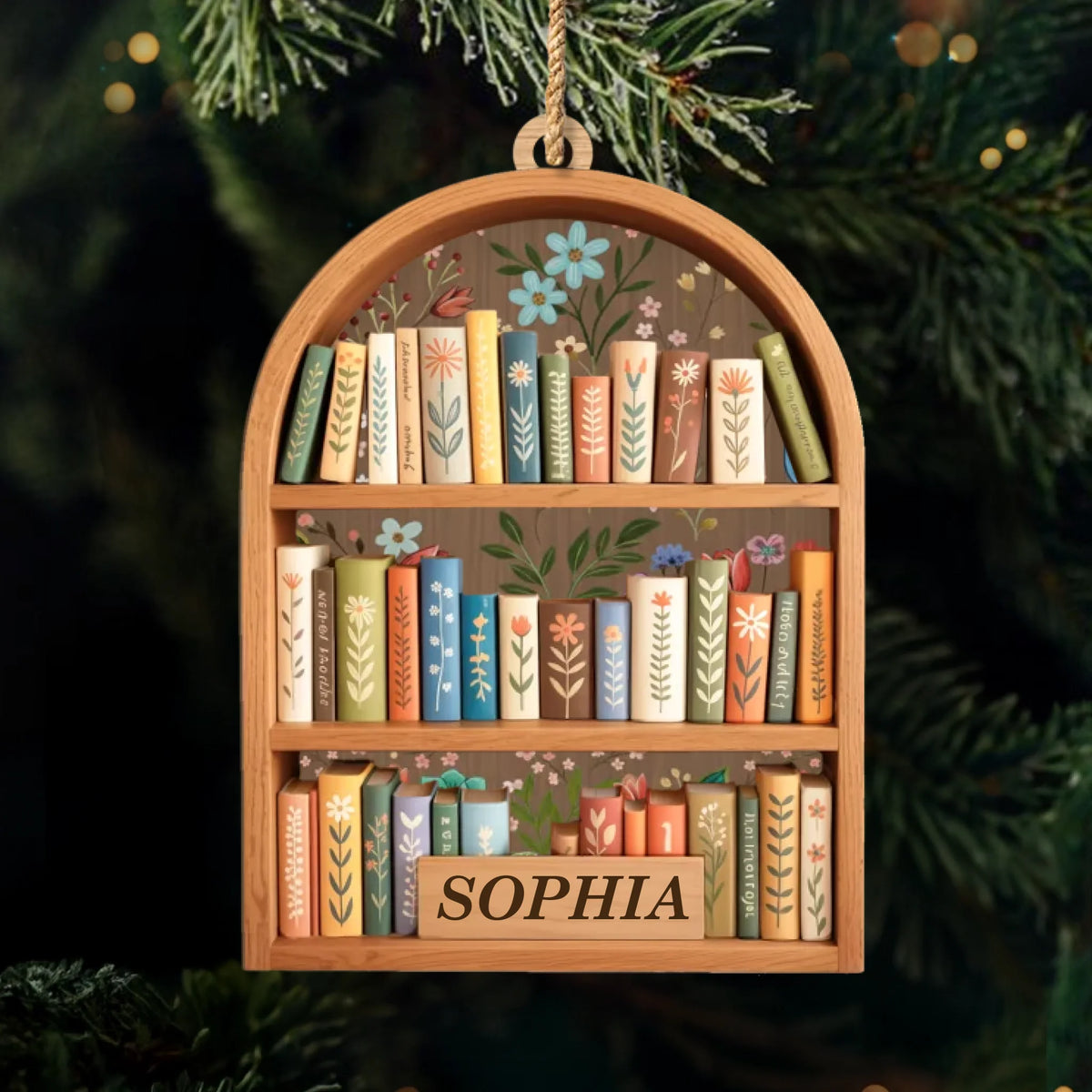 Custom Double Layer Wooden Ornament - Personalized Christmas Bookish Gifts For Book Lovers, Bookworms, Readers - A Library Made Of Memories