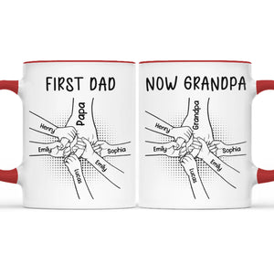 Custom Accent Mug - Personalized Birthday Gifts For Dad, Grandpa - Strength Wrapped In Love