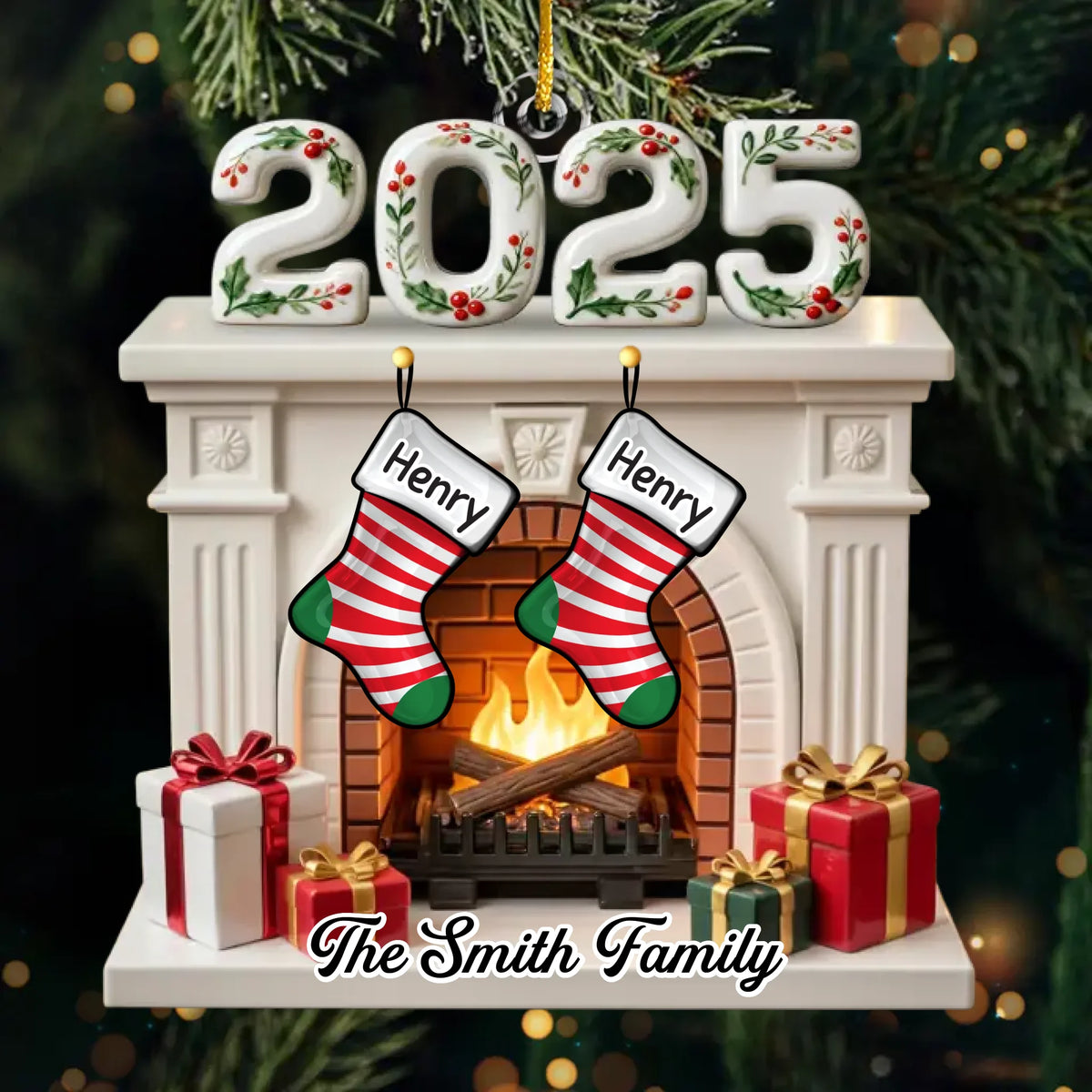 Custom Acrylic Ornament - Personalized Christmas Birthday Gifts For Mom, Dad, Brother, Sister, Kids - You Make My Holiday Shine