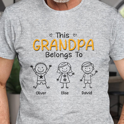 Custom Unisex T-shirt, Premium T-shirt, Hoodie - Personalized Birthday Gifts For Dad, Grandpa - This Grandpa Belongs To