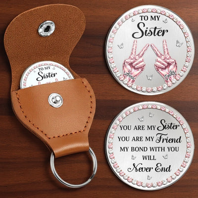 Custom Pocket Hug - Personalized Best Friend Birthday Gifts For Women, Besties, Sisters, BFF - A Bond That Never Ends