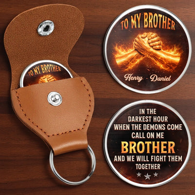 Custom Pocket Hug - Personalized Birthday Gifts For Brother - Born To Be Brothers