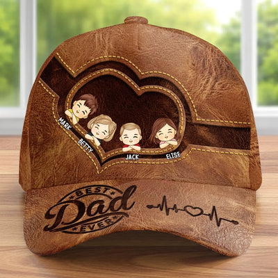 Custom Hat, All Over Print Classic Cap - Personalized 4th Of July Gifts For Dad, Grandpa - Home Of The Brave Dad