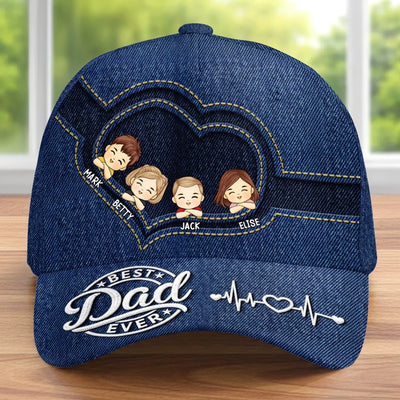 Custom Hat, All Over Print Classic Cap - Personalized 4th Of July Gifts For Dad, Grandpa - Greatest Family Man