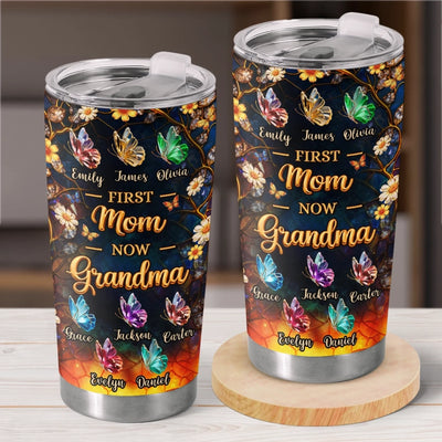 Custom Butterfly Tumbler - Personalized Mother's Day Birthday Gifts For Mom, Grandma - My Proudest Evolution