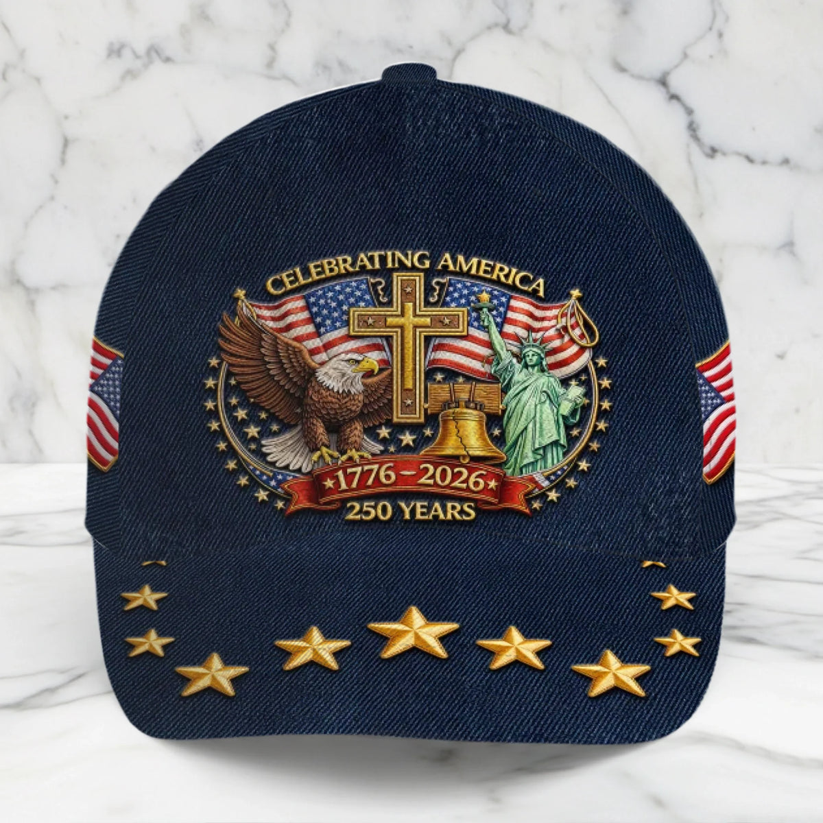 Custom Hat, All Over Print Classic Cap - Personalized America 250th Anniversary Gifts For Women, Men - Roots Of Hope And Honor