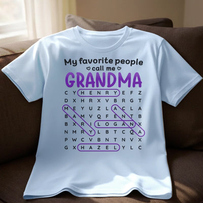 Custom Word Search Puzzle Unisex T-shirt, Premium T-shirt, Hoodie - Personalized Mother's Day Birthday Gifts For Mom, Grandma - The Best Title I’ve Ever Had