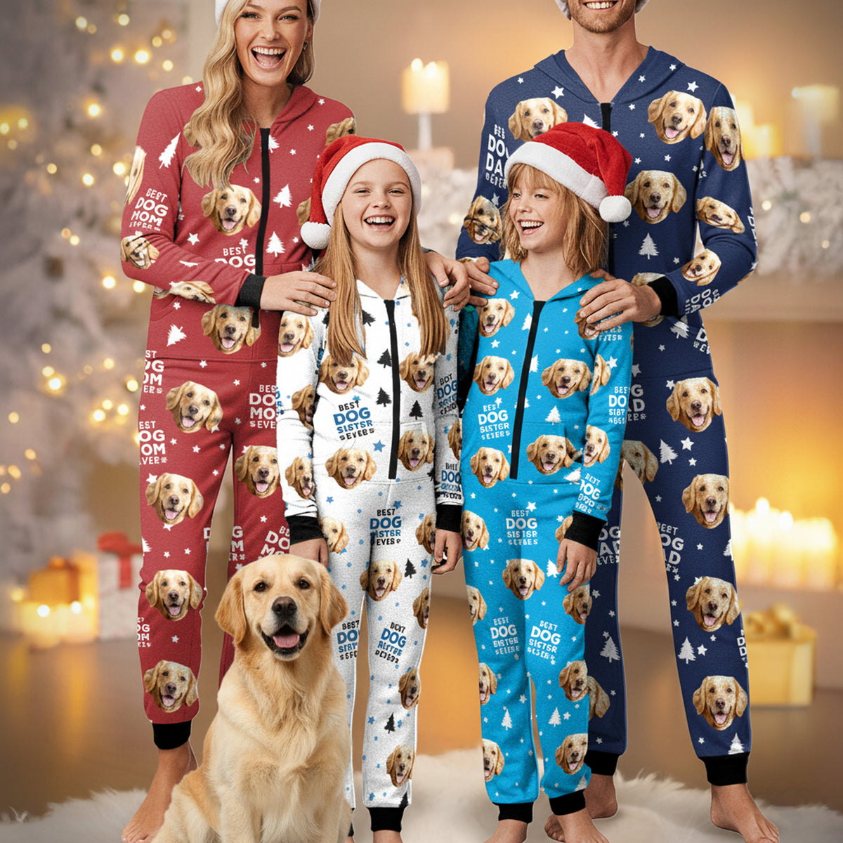 Custom Photo Adult Onesie - Personalized Christmas Birthday Gifts For Dog Cat Lovers, Dog Dad And Mom, Cat Owners - Best Dog Mom Vibes Only