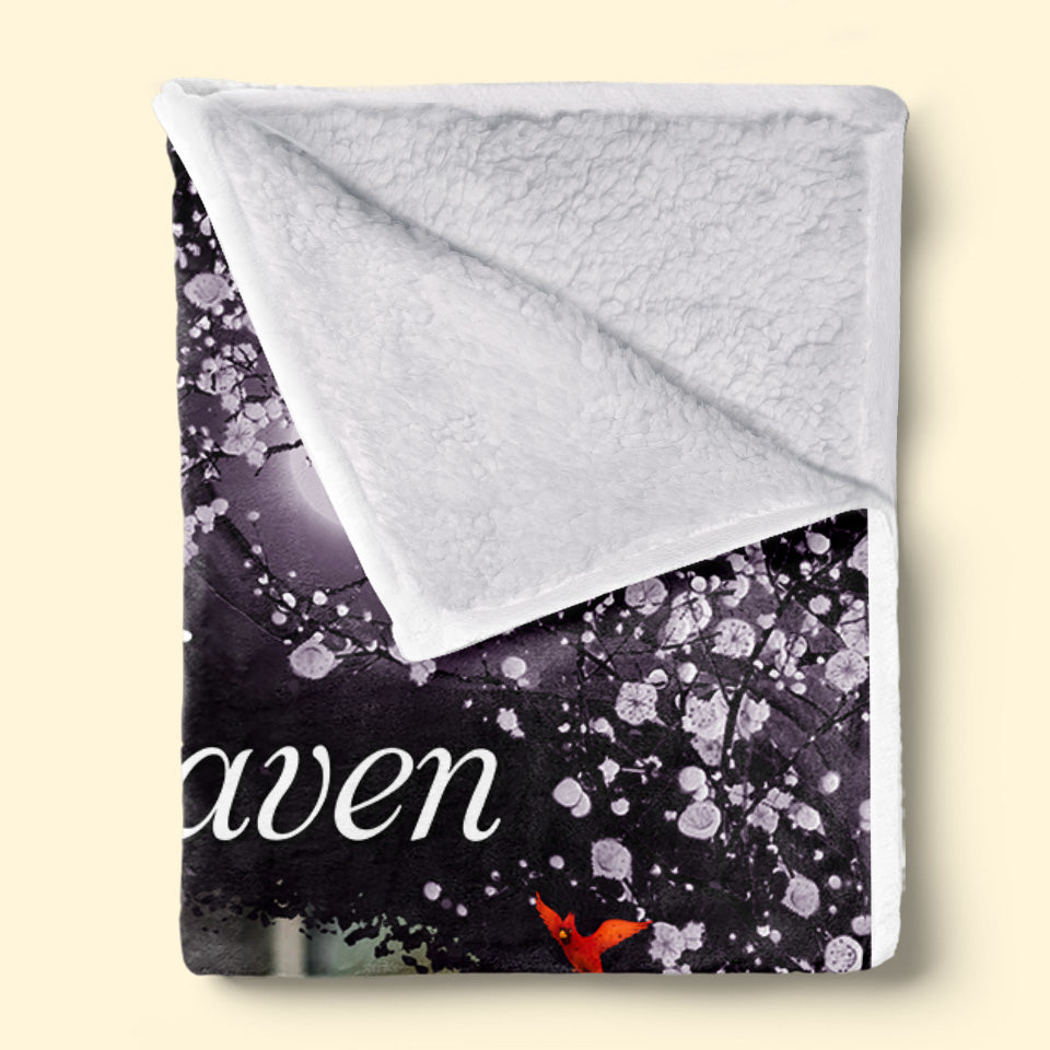 Custom Photo I'm Sending You My Hug - Memorial Personalized Custom Blanket - Christmas Gift, Sympathy Gift For Family Members