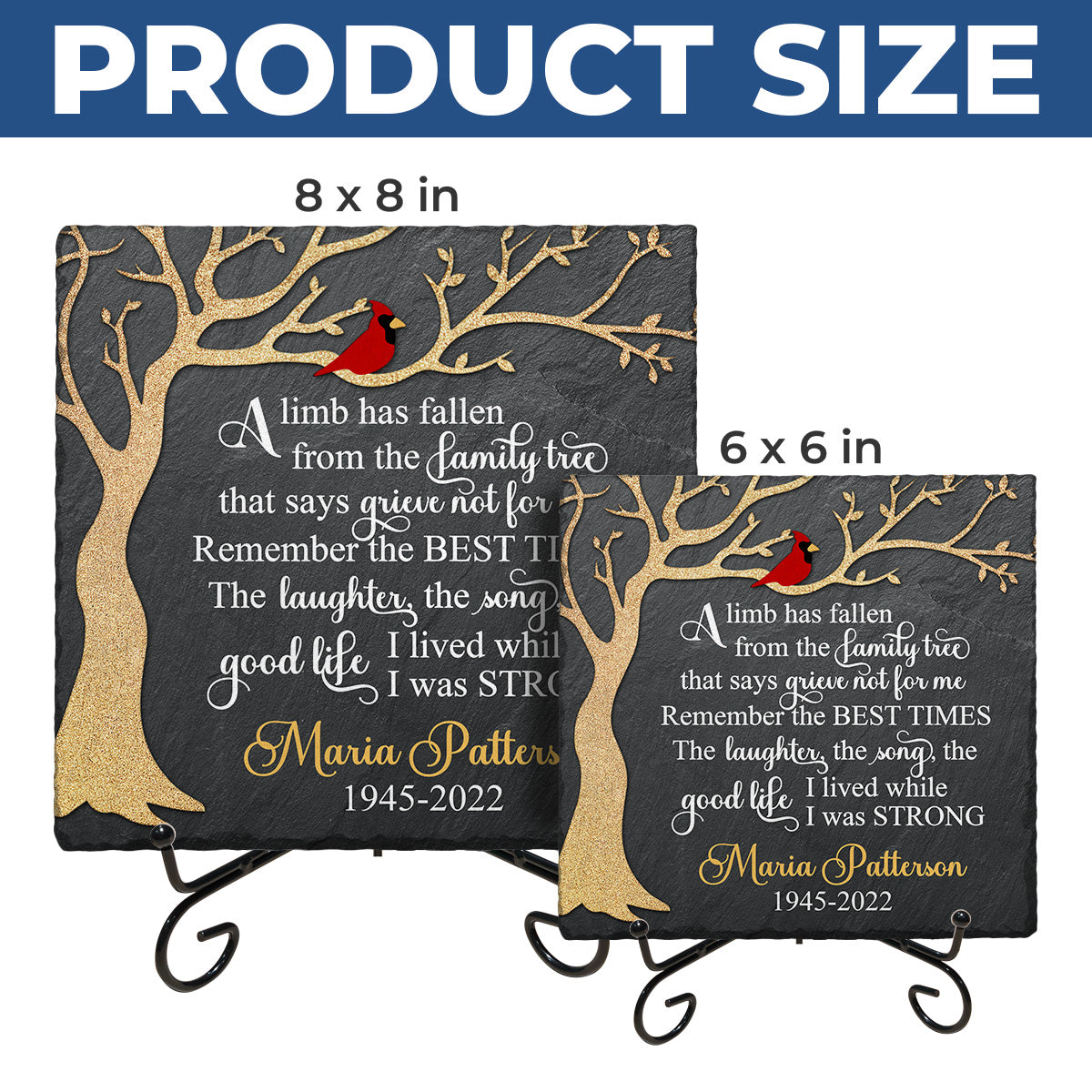 The Good Life I Lived While I Was Strong - Personalized Memorial Stone, Human Grave Marker - Memorial Gift, Sympathy Gift