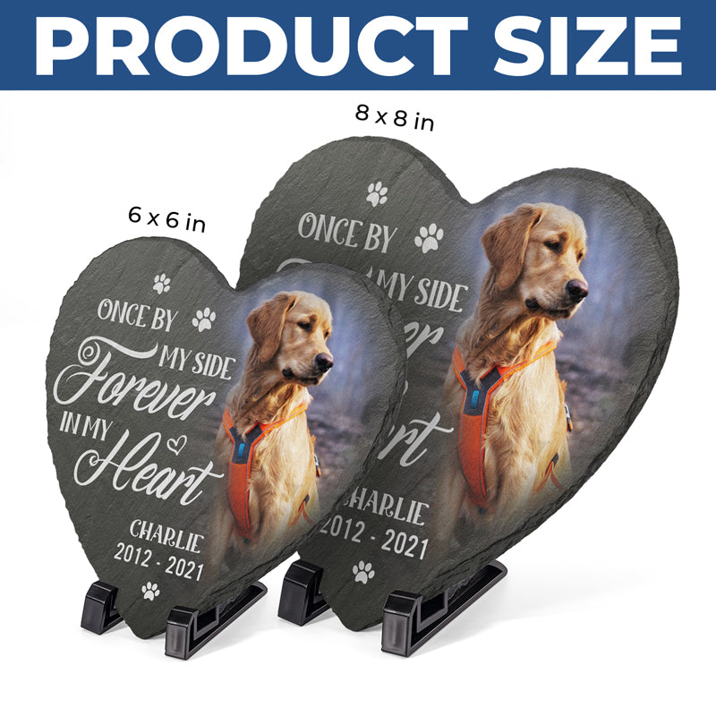 Custom Photo Heart Shaped Memorial Stone - Personalized Pet Memorial Sympathy Gifts For Dogs, Cats - Cherished Memories, Endless Love