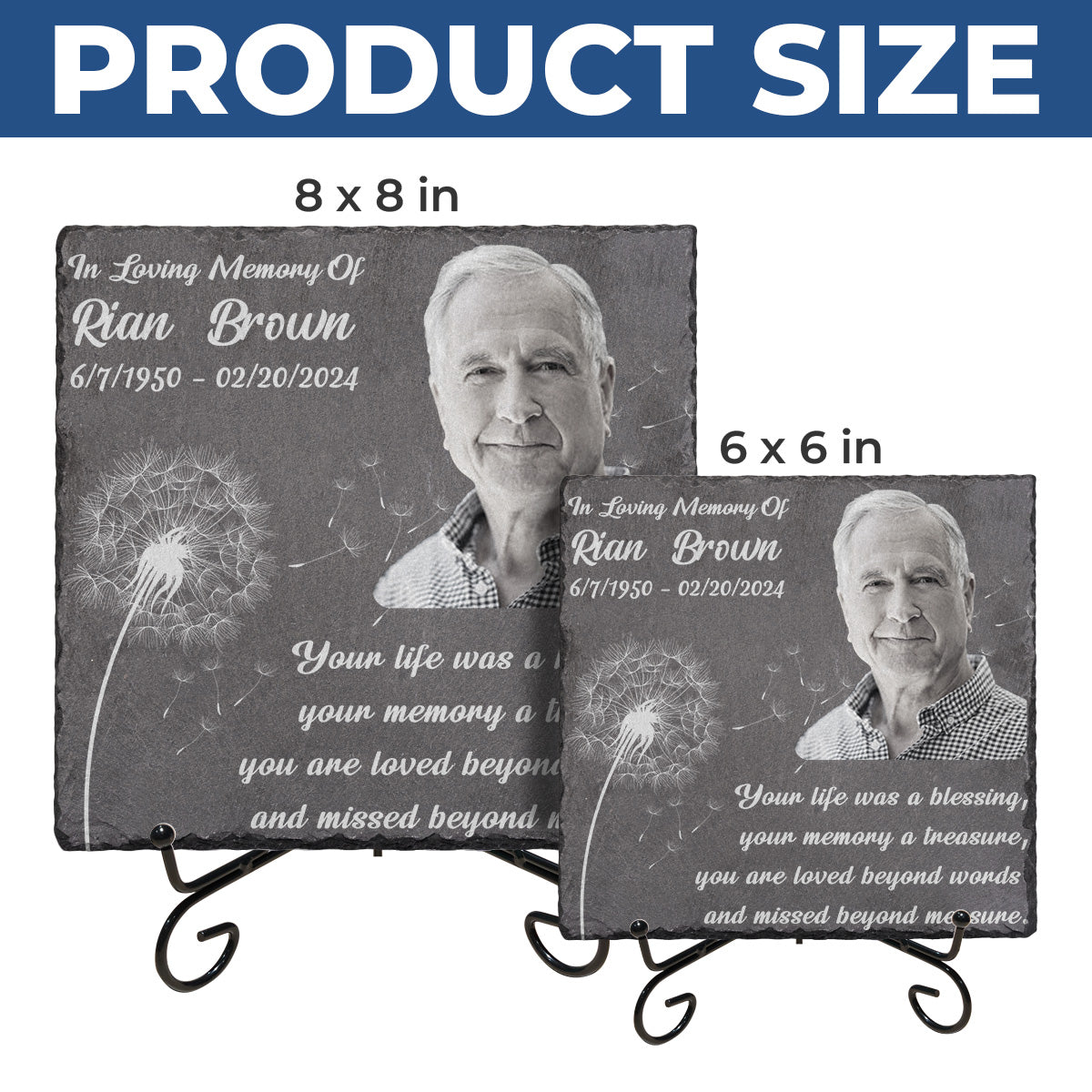 Custom Photo Your Spirit Will Always Be With Me - Memorial Personalized Custom Square Shaped Memorial Stone - Sympathy Gift For Family Members