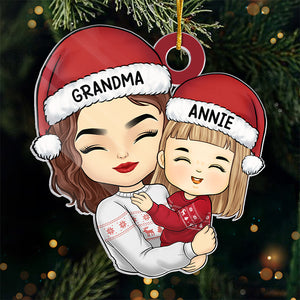 Sending You Holiday Hugs  - Family Personalized Custom Ornament - Acrylic Custom Shaped - Christmas Gift For Mom, Grandma