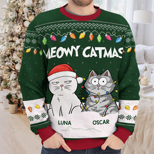 Don't Forget Me Santa - Dog & Cat Personalized Custom Ugly Sweatshirt - Unisex Wool Jumper - Christmas Gift For Pet Owners, Pet Lovers