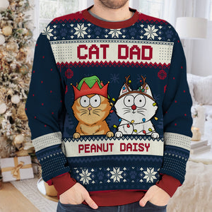 Proud To Be A Cat Mom - Cat Personalized Custom Ugly Sweatshirt - Unisex Wool Jumper - Christmas Gift For Pet Owners, Pet Lovers