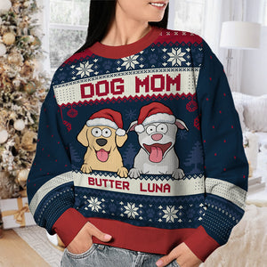 Proud To Be A Dog Dad - Dog Personalized Custom Ugly Sweatshirt - Unisex Wool Jumper - Christmas Gift For Pet Owners, Pet Lovers