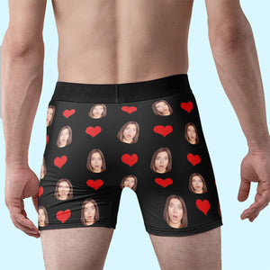 Custom Photo I’m Nuts About You - Funny Personalized Custom Boxer Briefs, Men's Boxers - Birthday Gift For Boyfriend, Husband, Anniversary