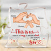 This Is Us - Family Personalized Custom Puzzle Shaped Acrylic Plaque - Gift For Family Members