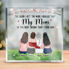 My Mom Is Forever Close To My Heart - Family Personalized Custom Square Shaped Acrylic Plaque - Gift For Mom, Grandma