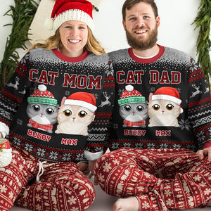 Proud To Become A Cat Mom - Cat Personalized Custom Ugly Sweatshirt - Unisex Wool Jumper - Christmas Gift For Pet Owners, Pet Lovers