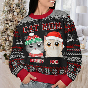 Proud To Become A Cat Mom - Cat Personalized Custom Ugly Sweatshirt - Unisex Wool Jumper - Christmas Gift For Pet Owners, Pet Lovers