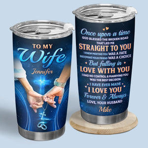 Custom Tumbler - Personalized Anniversary Wedding Gifts For Husband And Wife, Him And Her - Once Upon A Time