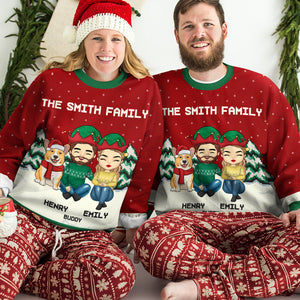 Christmas Eve Is Family Night - Family Personalized Custom Ugly Sweatshirt - Unisex Wool Jumper - Christmas Gift For Family Members