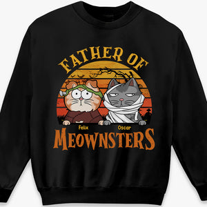 Father Of Meownsters - Cat Personalized Custom Unisex T-shirt, Hoodie, Sweatshirt - Halloween Gift For Pet Owners, Pet Lovers