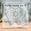 God Made Us As A Puzzle - Couple Personalized Custom Square Shaped Acrylic Plaque - Gift For Husband Wife, Anniversary