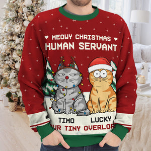 Have Yourself A Very Meowy Christmas - Cat Personalized Custom Ugly Sweatshirt - Unisex Wool Jumper - Christmas Gift For Pet Owners, Pet Lovers