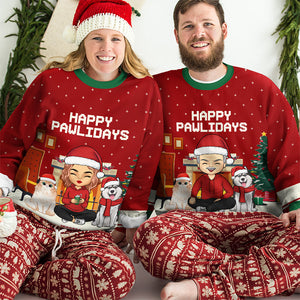 Have A Fetching Christmas - Dog & Cat Personalized Custom Ugly Sweatshirt - Unisex Wool Jumper - Christmas Gift For Pet Owners, Pet Lovers