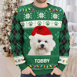 Custom Photo Grow Old Along With Me - Dog & Cat Personalized Custom Ugly Sweatshirt - Unisex Wool Jumper - Christmas Gift For Pet Owners, Pet Lovers