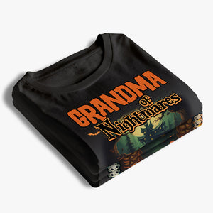 Grandma Of Nightmares - Family Personalized Custom Unisex T-shirt, Hoodie, Sweatshirt - Halloween Gift For Grandma
