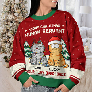 Have Yourself A Very Meowy Christmas - Cat Personalized Custom Ugly Sweatshirt - Unisex Wool Jumper - Christmas Gift For Pet Owners, Pet Lovers