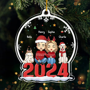 Christmas Is A Time For Family - Family Personalized Custom Ornament - Acrylic Custom Shaped - Christmas Gift Family Members