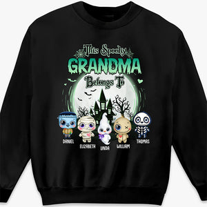 This Spooky Grandma Belongs To - Family Personalized Custom Unisex T-shirt, Hoodie, Sweatshirt - Halloween Gift, Gift For Grandma