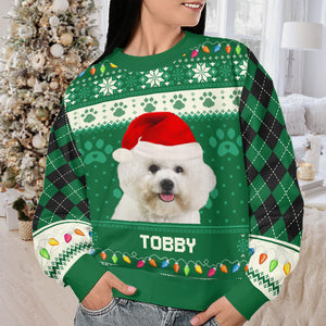 Custom Photo Grow Old Along With Me - Dog & Cat Personalized Custom Ugly Sweatshirt - Unisex Wool Jumper - Christmas Gift For Pet Owners, Pet Lovers