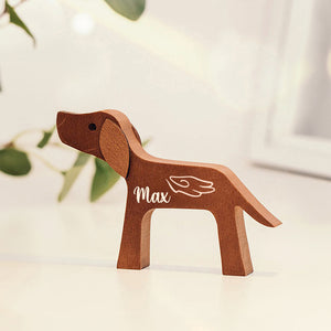 Personalized Custom Wooden Pet Carvings - Home Is Where The Paws Are - Gift For Pet Lovers - Wood Sculpture Table Ornaments, Carved Wood Decor