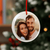 Custom Photo Lenticular Crystal Ornament - Personalized Anniversary Christmas Wedding Gifts For Husband And Wife, Him And Her - Wrapped In You