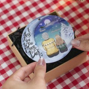 A Nana's Love Is Forever And Always - Family Personalized Custom Ornament - Acrylic Custom Shaped - Christmas Gift For Grandma, Grandkids