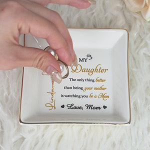 She’s My Forever Spring - Family Personalized Custom Full-Print Jewelry Dish - Mother's Day, Gift For Mom, Daughter