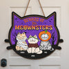 Beware Of Cute Little Meownsters - Cat Personalized Custom Shaped Home Decor Wood Sign - Halloween Gift For Pet Owners, Pet Lovers