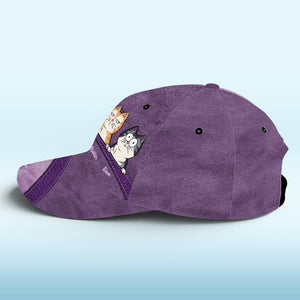 Keep Calm And Love Cats Navy - Cat Personalized Custom Hat, All Over Print Classic Cap - New Arrival, Gift For Pet Owners, Pet Lovers