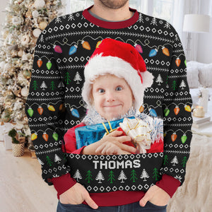 Custom Photo Disorderly But Dazzling - Family Personalized Custom Ugly Sweatshirt - Unisex Wool Jumper - Christmas Gift For Family Members