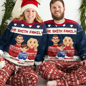 Family Is Forever - Family Personalized Custom Ugly Sweatshirt - Unisex Wool Jumper - Christmas Gift For Family Members
