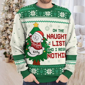 All I Want For Christmas - Cat Personalized Custom Ugly Sweatshirt - Unisex Wool Jumper - Christmas Gift For Pet Owners, Pet Lovers